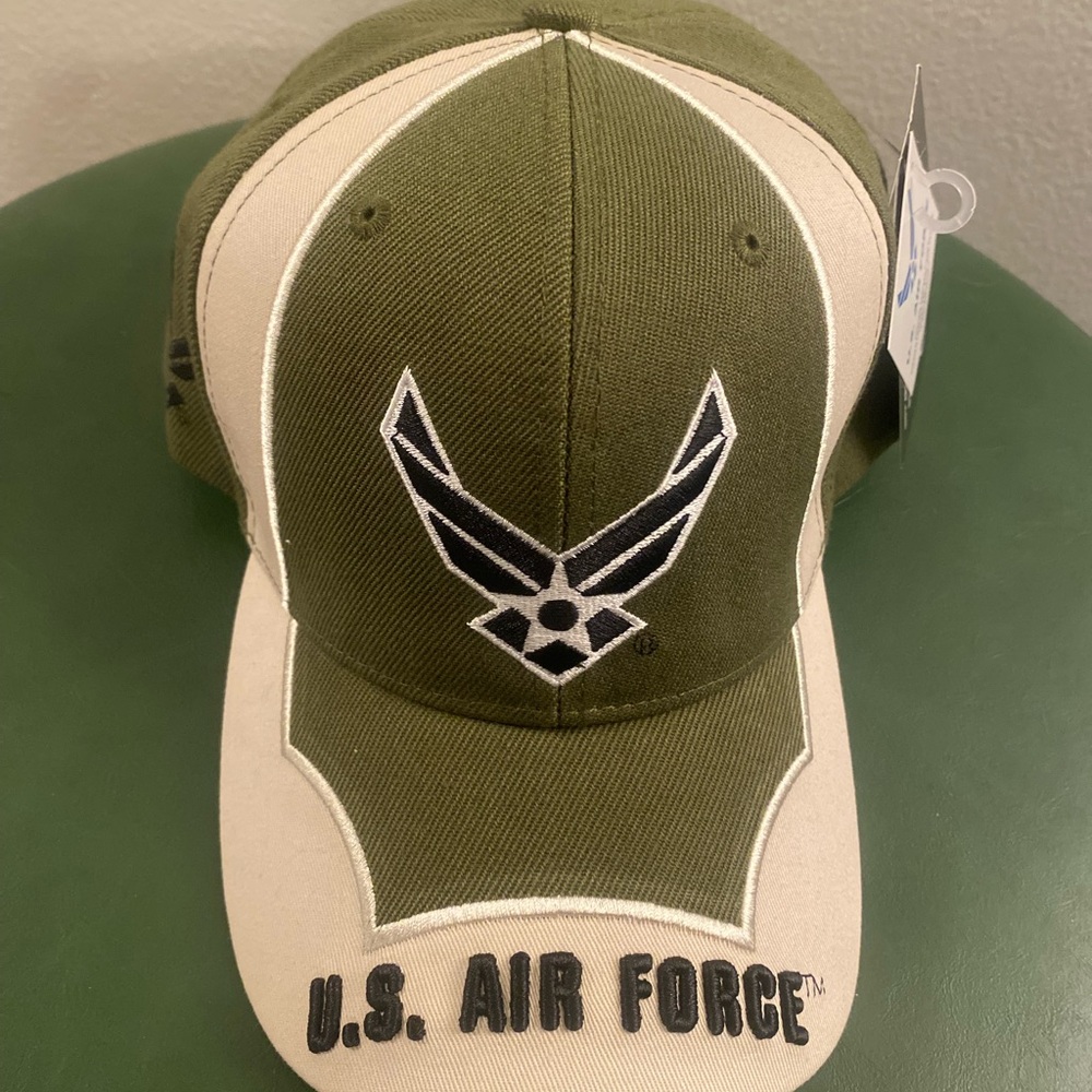 Green and Cream Air Force Wings Hat